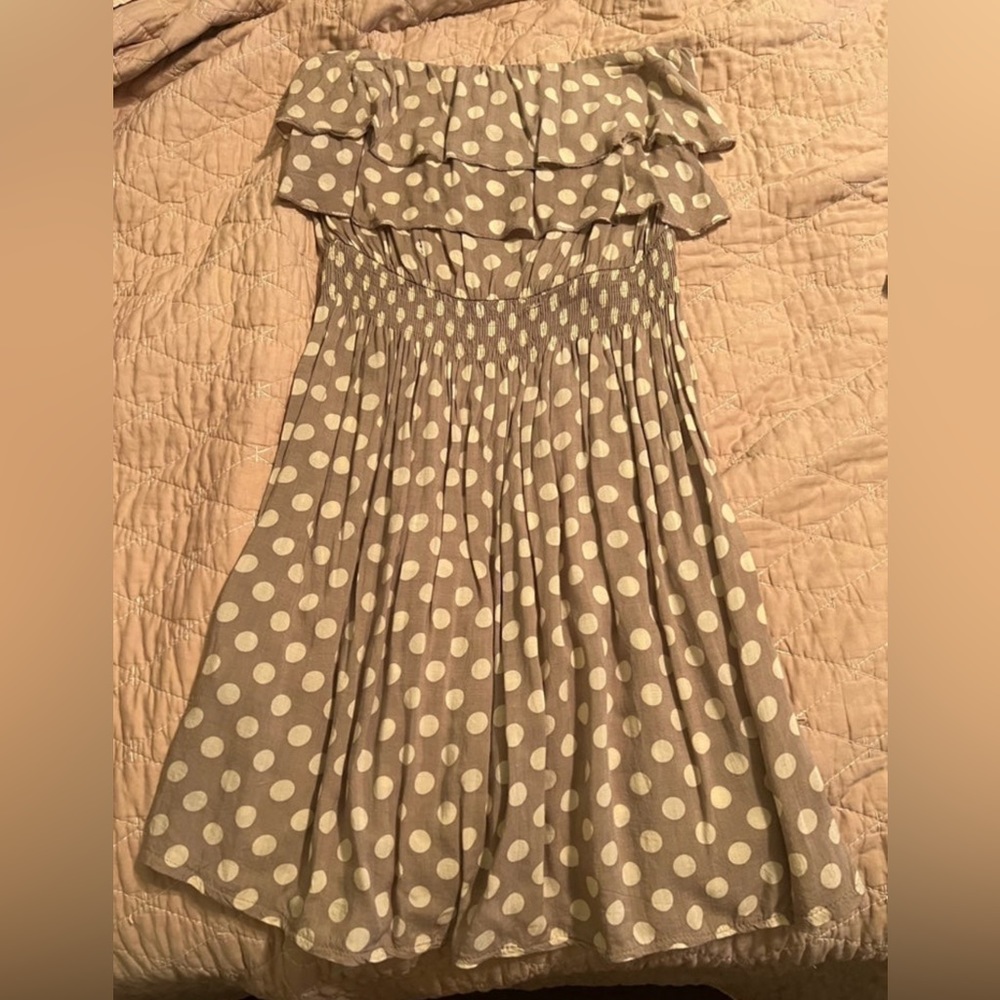 Strapless Polkadot Dress